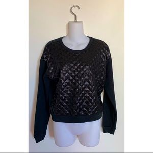Hollister | Sequined Black Top Sweatshirt Women’s Size Medium NWOT